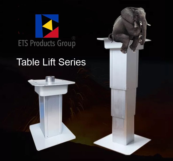 Table Lift 12V with electronic 305-670mm 80Kg Move / 1000Kg Hold load